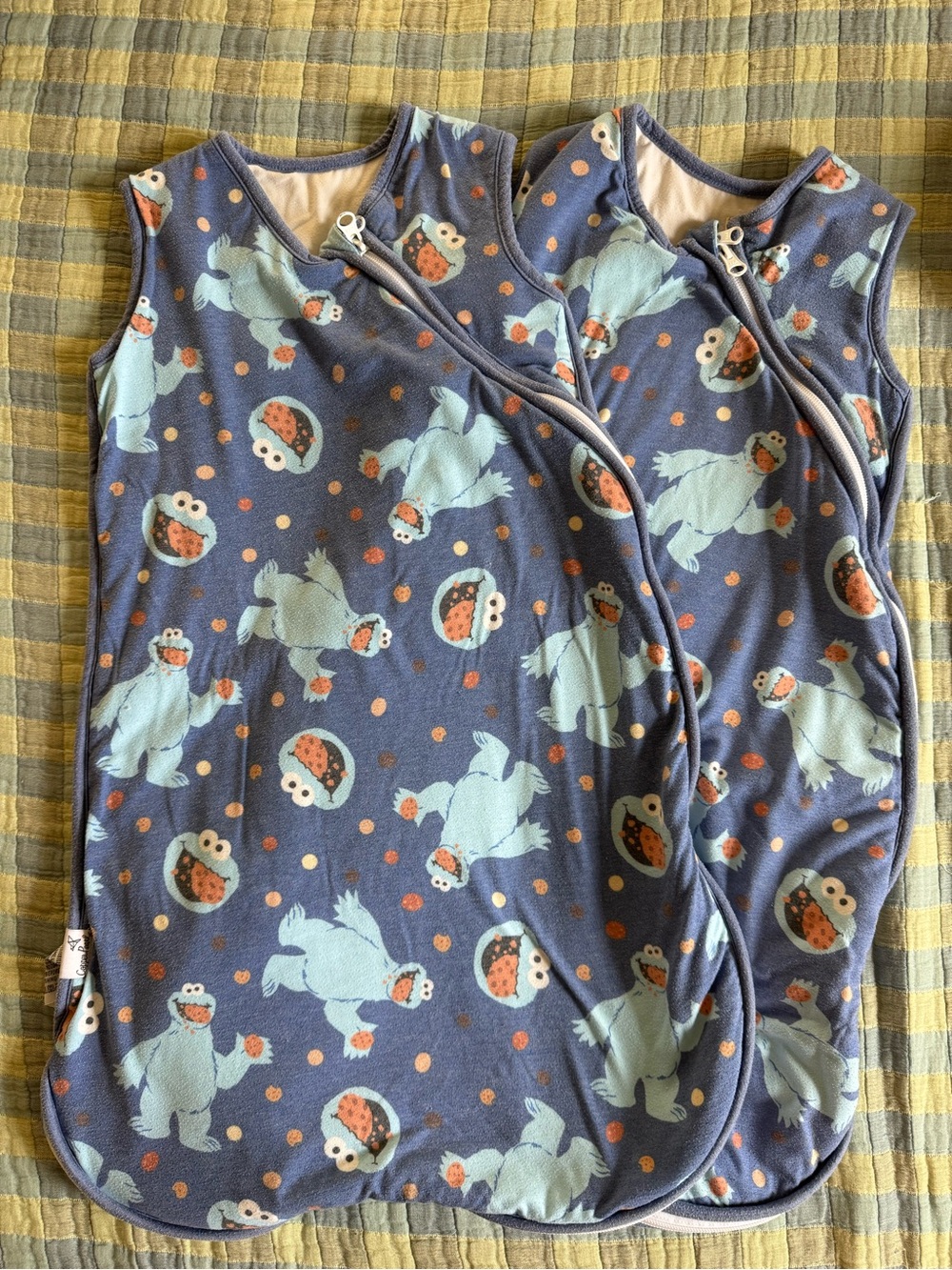 Copper Pearl Sleep Sack (2)- Cookie Monster Print